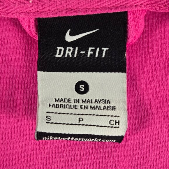 Nike Dri-Fit Long Sleeve Activewear, 1/4 zip, Hot Pink, Running, Pullover, Small - Picture 9 of 10